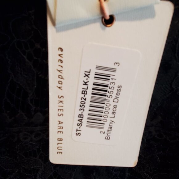 Skies Are Blue XL Black Lace Cocktail Dress - Picture 4 of 8